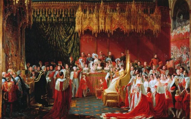 Sir George Hayter’s view of the coronation.