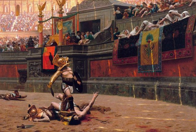 Pollice Verso (Thumbs Down) by Jean-Léon Gérôme, the 19th century painting that inspired Ridley Scott to tackle the project.