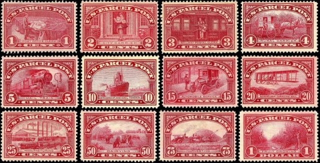 U.S. Parcel Post stamps of 1912-13.