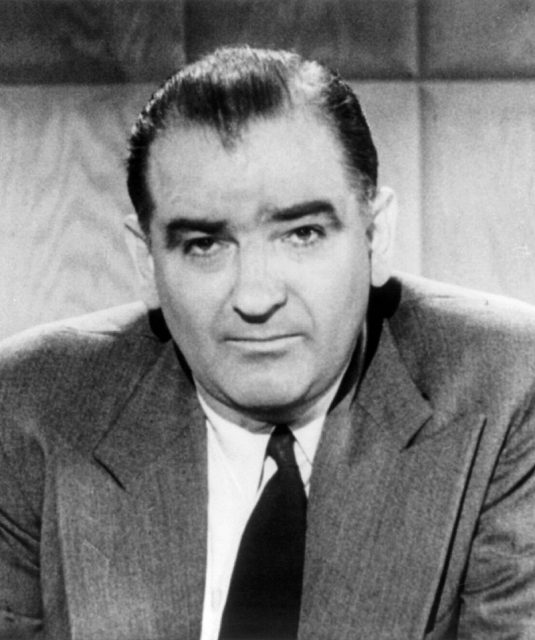 Senator Joseph McCarthy, namesake of McCarthyism.