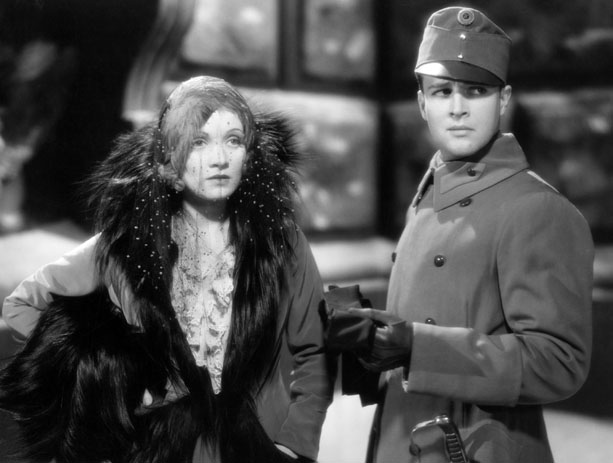 Marlene Dietrich and Barry Norton in Dishonored (1931), directed by Josef Von Sternberg.