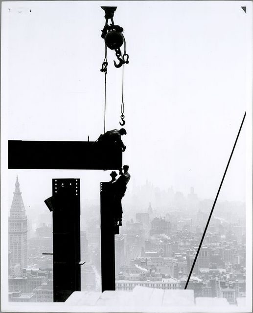Empire State Building construction, photographed by Lewis Hine.