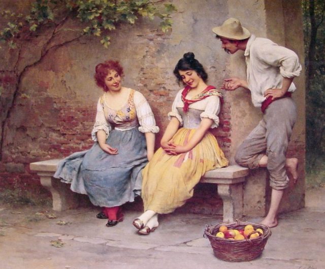The Flirtation by Eugen de Blaas.