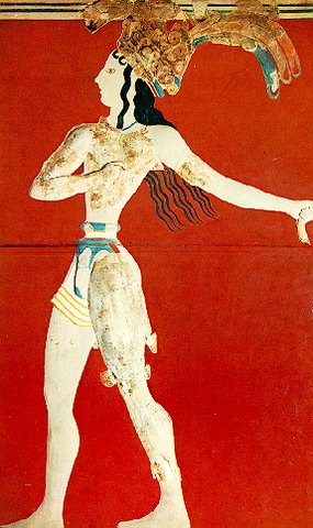Minoan fresco commonly known as the ‘Prince of the Lilies.’