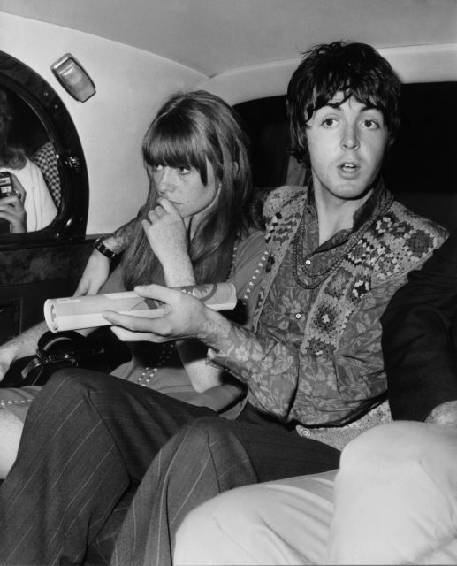 British rock star Paul McCartney and his girlfriend Jane Asher leaving a transcendental meditation course in Bangor, North Wales, after hearing of the death of the Beatles manager Brian Epstein. Photo by Keystone-France/Gamma-Keystone via Getty Images