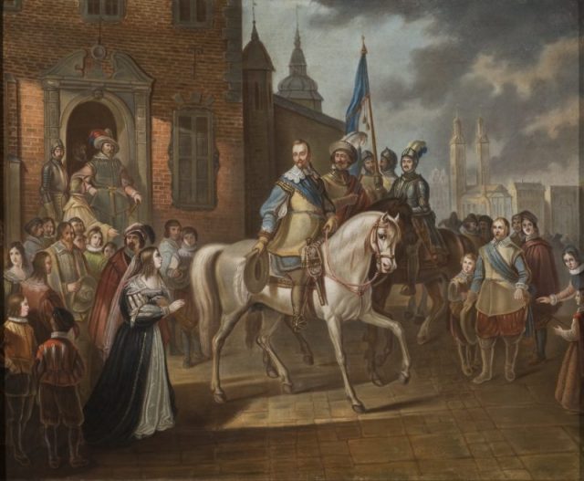 Gustav II Adolf of Sweden Bids Farewell to his Consort, Maria Eleonora, in Erfurt
