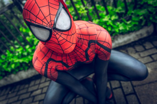 Sheffield, United Kingdom – June 11, 2016: Cosplayer dressed as ‘Spiderman’ from the Marvel Series at the Yorkshire Cosplay Convention at Sheffield Arena