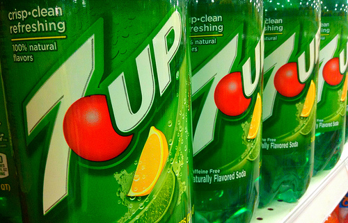 Modern packaging for 7-Up. Photo Credit CC BY 2.0 JeepersMedia