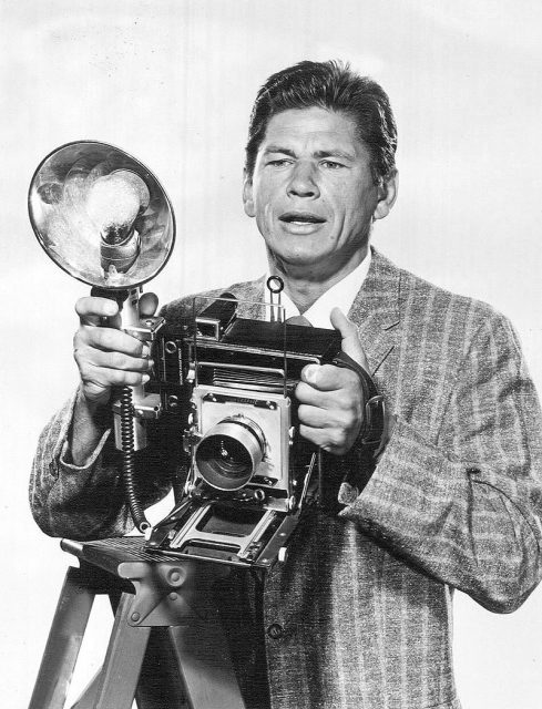 Photo of Charles Bronson as Mike Kovac from the television program Man With a Camera.