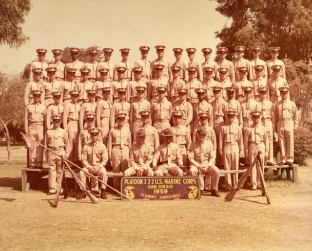 Platoon 232, San Diego, 1959 Photo by USMC Archives CC BY 2.0