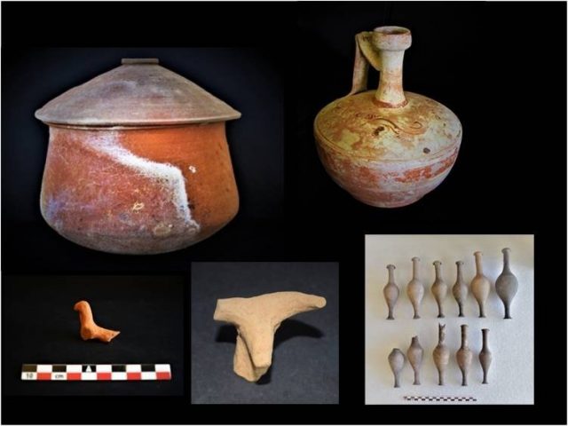 Pottery found on location. Photo by Ministry of Culture and Sports, Greece