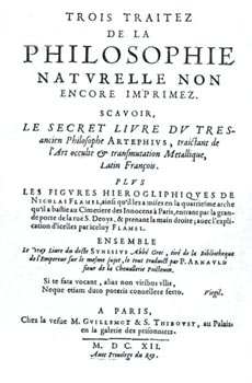 Three Treatises of Natural Philosophy – the first edition of the book of hieroglyphic figures of Nicolas Flamel, published in 1612.