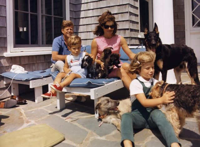The Kennedy family in Hyannis Port, Massachusetts, in 1963.