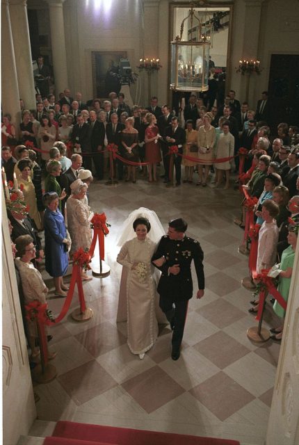 Johnson and Chuck Robb’s wedding at the White House, December 9, 1967.