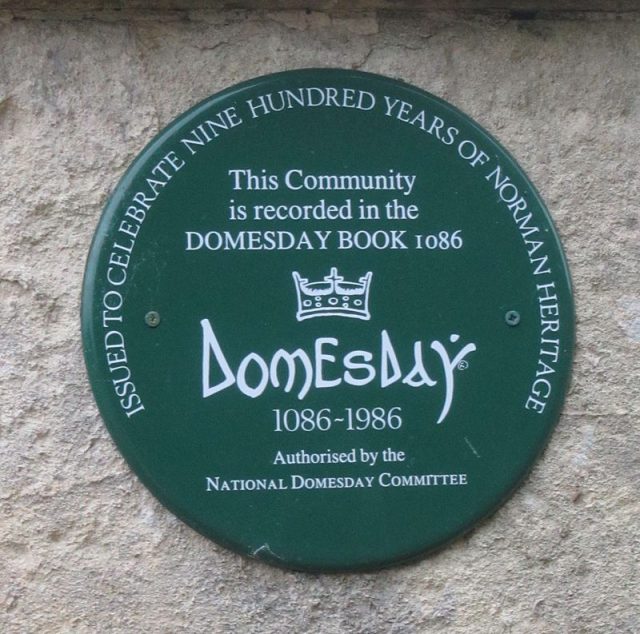 In 1986, memorial plaques were installed in settlements mentioned in Domesday Book.