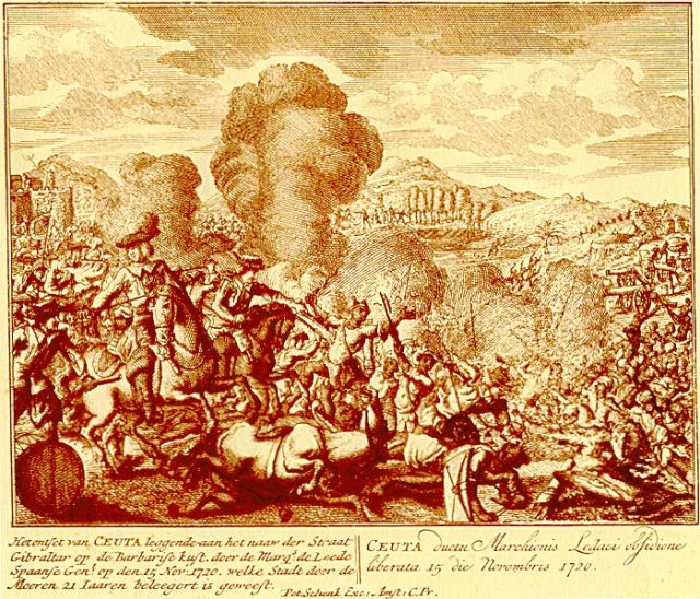 The Marquis of Lede directing the attack on the besiegers.