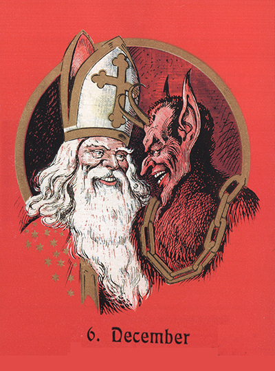Nikolaus and Krampus in Austria in the early 20th century.