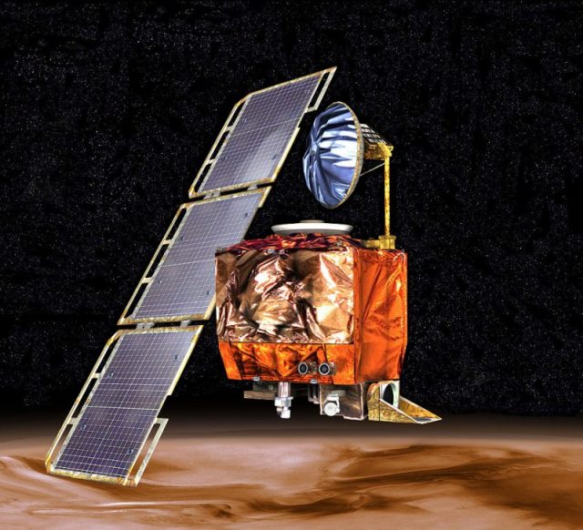Artist’s rendering of the Mars Climate Orbiter.