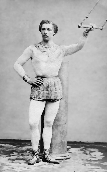 An image of Jules Léotard in the garment that bears his name.