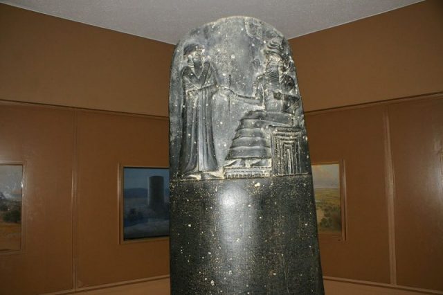 The Hammurabi stele at the American Museum of Natural History, New York. Photo by Valugi CC BY-SA 3.0