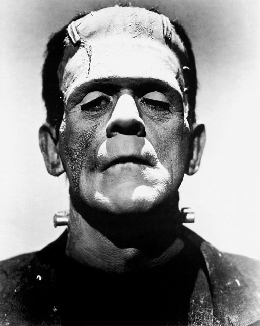Doctor Frankenstein’s creation; actor Boris Karloff, the 1931 film ‘Frankenstein’ in the famous monster make-up. By the time the film’s sequel, ‘Bride of Frankenstein’, arrived in 1935, enforcement of the Code was in full effect, and the doctor’s overt God complex was forbidden.