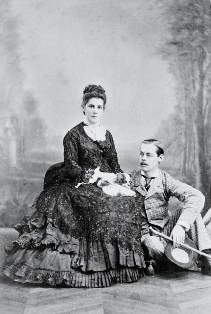 Lord Randolph Churchill and Lady Randolph Churchill in Paris (1874) by Georges Penabert