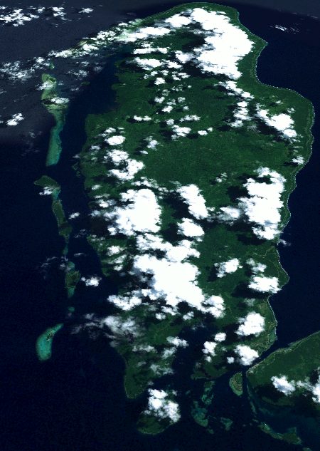 Buka Island from Space