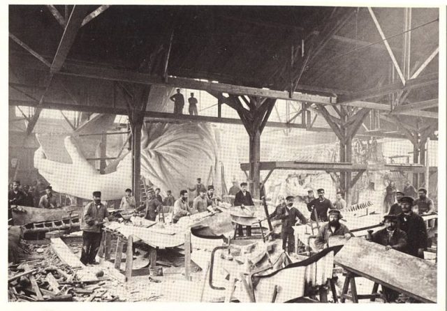 Construction of the Statue of Liberty