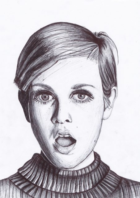 A drawing of Twiggy, by Flickr user Failuresque CC BY SA 2.0