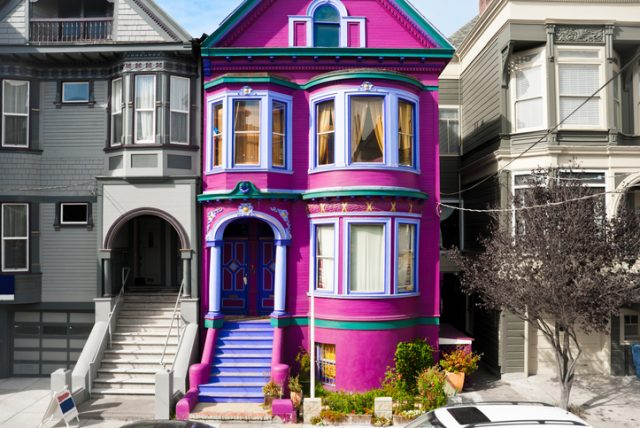Purple house in San Francisco.