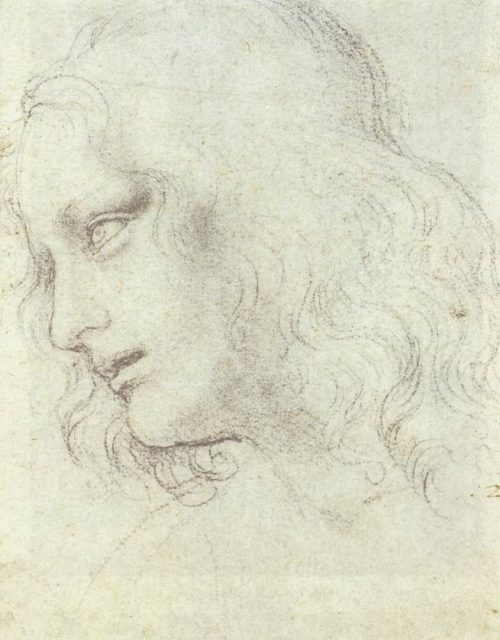 Leonardo da Vinci, Study for the Last Supper – head