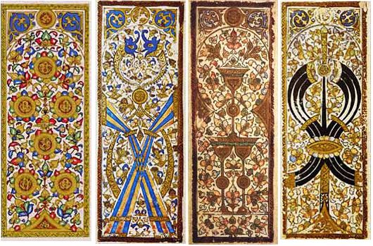 16th century Mamluk playing cards (kanjifah). Photo by Countakeshi CC BY-SA 4.0