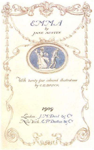 Title page from 1909 edition of ‘Emma’