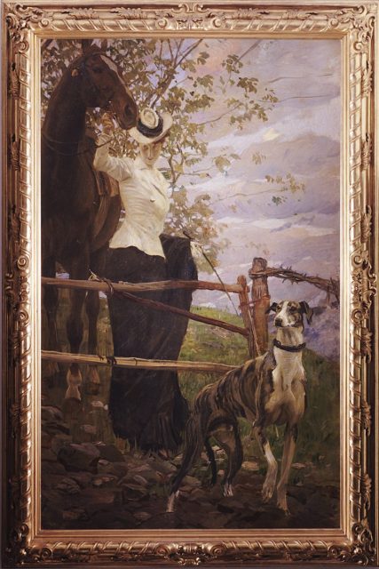 Ettore Tito (Castellammare di Stabia 1859 – Venice 1941) Horsewoman c. 1906 oil on canvas Raccolte Frugone, Genoa