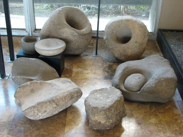 Mortars from Natufian Culture. Photo by Hanay CC BY-SA 3.0