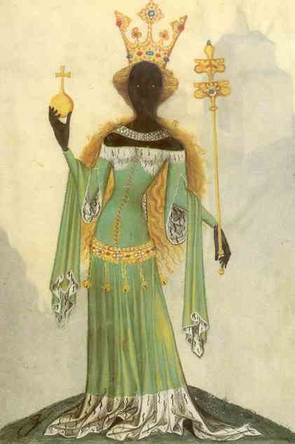 The Queen of Sheba, from a 15th-century manuscript now at Staats- und Universitätsbibliothek Göttingen