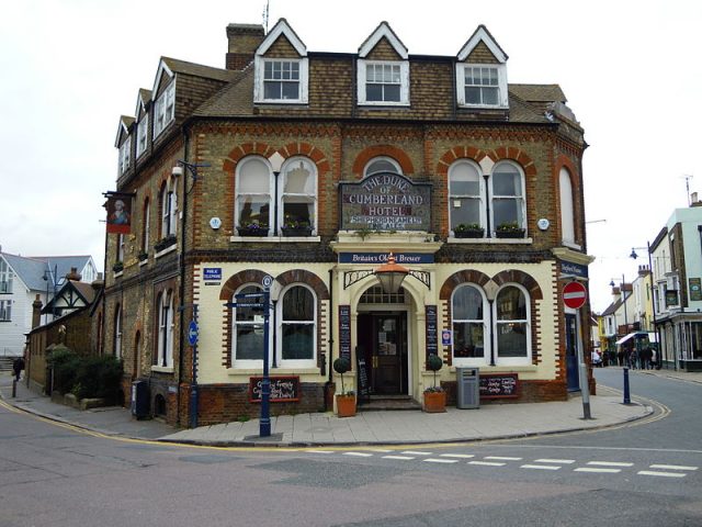 The Duke of Cumberland Hotel in Whitstable. Photo by stavros1 CC BY 3.0