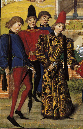 Poulaines worn in Burgundy, c. 1470