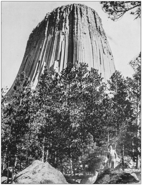 Antique photograph of Devil’s Tower of Vitrified Rock