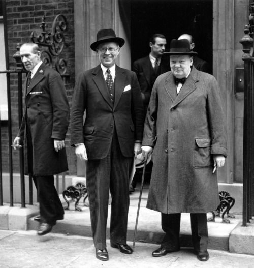 Ambassador Joseph Kennedy with Winston Churchill, 1939