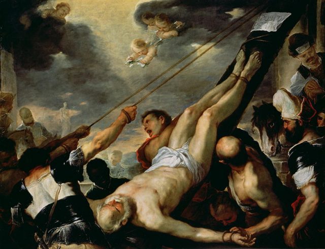 Crucifixion of St. Peter. Luca Giordano