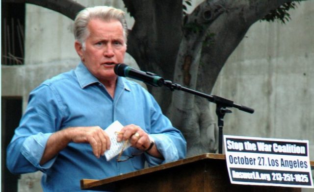 Martin Sheen at an anti-war protest in October 2007. Photo by Damon D’Amato CC BY 2.0