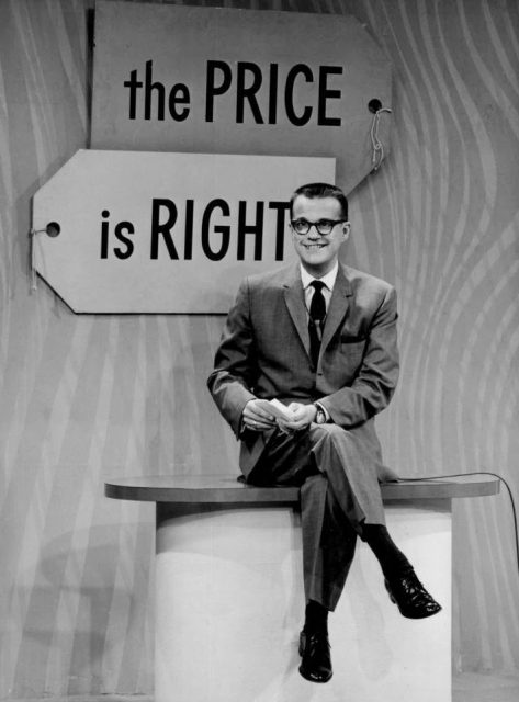 Photo of Bill Cullen as the host of The Price Is Right. Cullen was the host of the original version of the television program, which ran from 1956 to 1963.