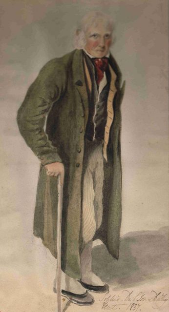 William IV drawn by his daughter Sophia de L’Isle and Dudley in early 1837