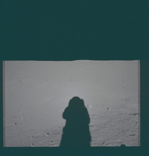 Neil Armstrong photographs the Moon. Photo by Project Apollo Archive CC BY 2.0
