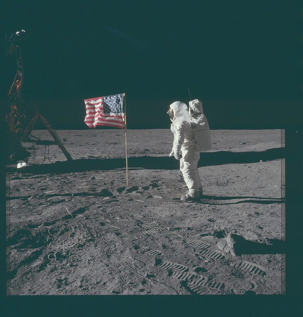 First Moon Landing. Photo by Project Apollo Archive CC BY 2.0