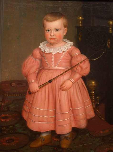 Young boy in pink, American school of painting, c. 1840