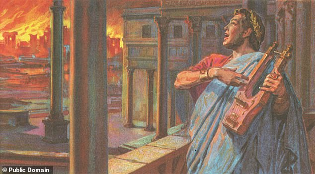 Nero fiddling Rome burns