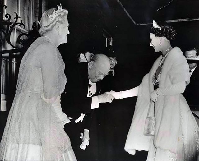 Queen Elizabeth and Winston Churchill