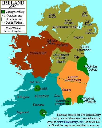 Vikings in Ireland map